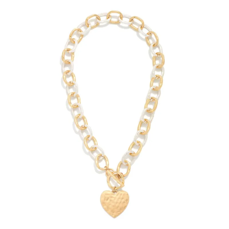 Hammered Metal Necklace, Gold/Silver made by North & Main Clothing Company