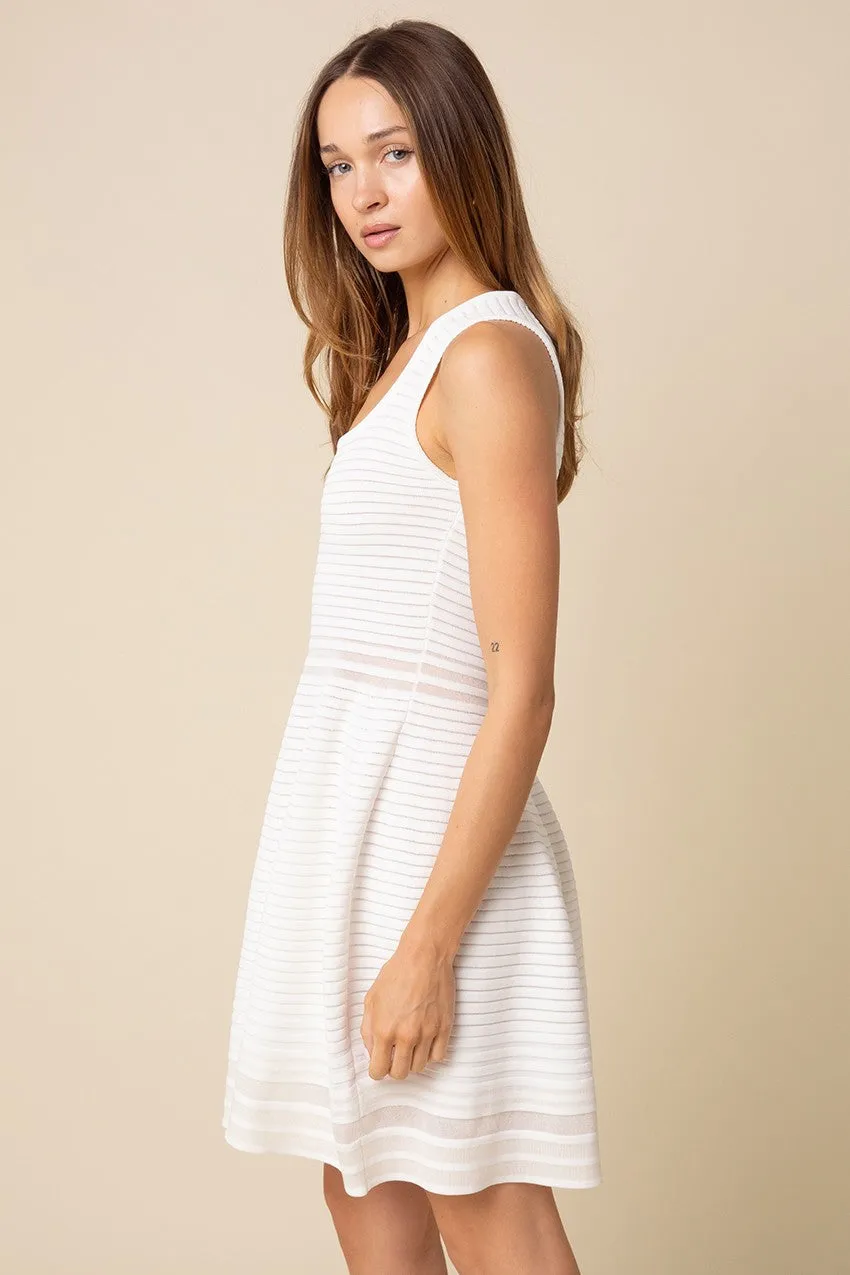 Rae Knit Flare Dress, Ivory sold by North & Main Clothing Company product image thumbnail 3