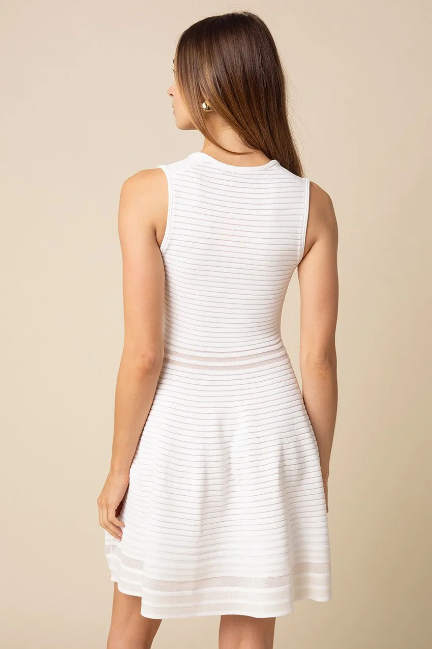 Rae Knit Flare Dress, Ivory sold by North & Main Clothing Company product image thumbnail 5