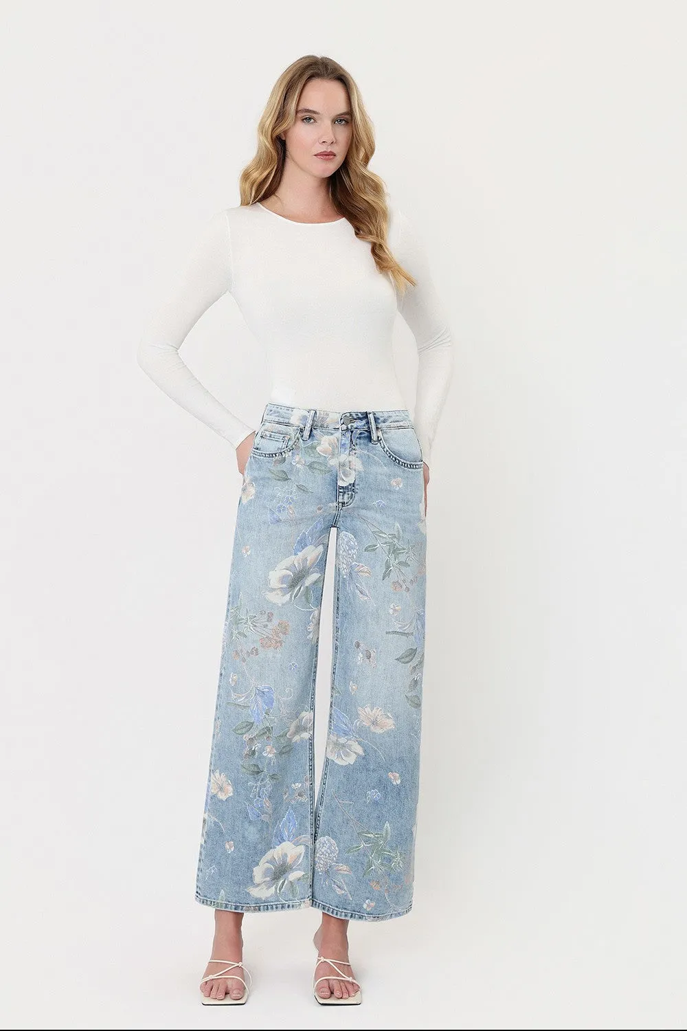 Super High Rise Flare Jeans, Floral Print sold by North & Main Clothing Company product image thumbnail 2