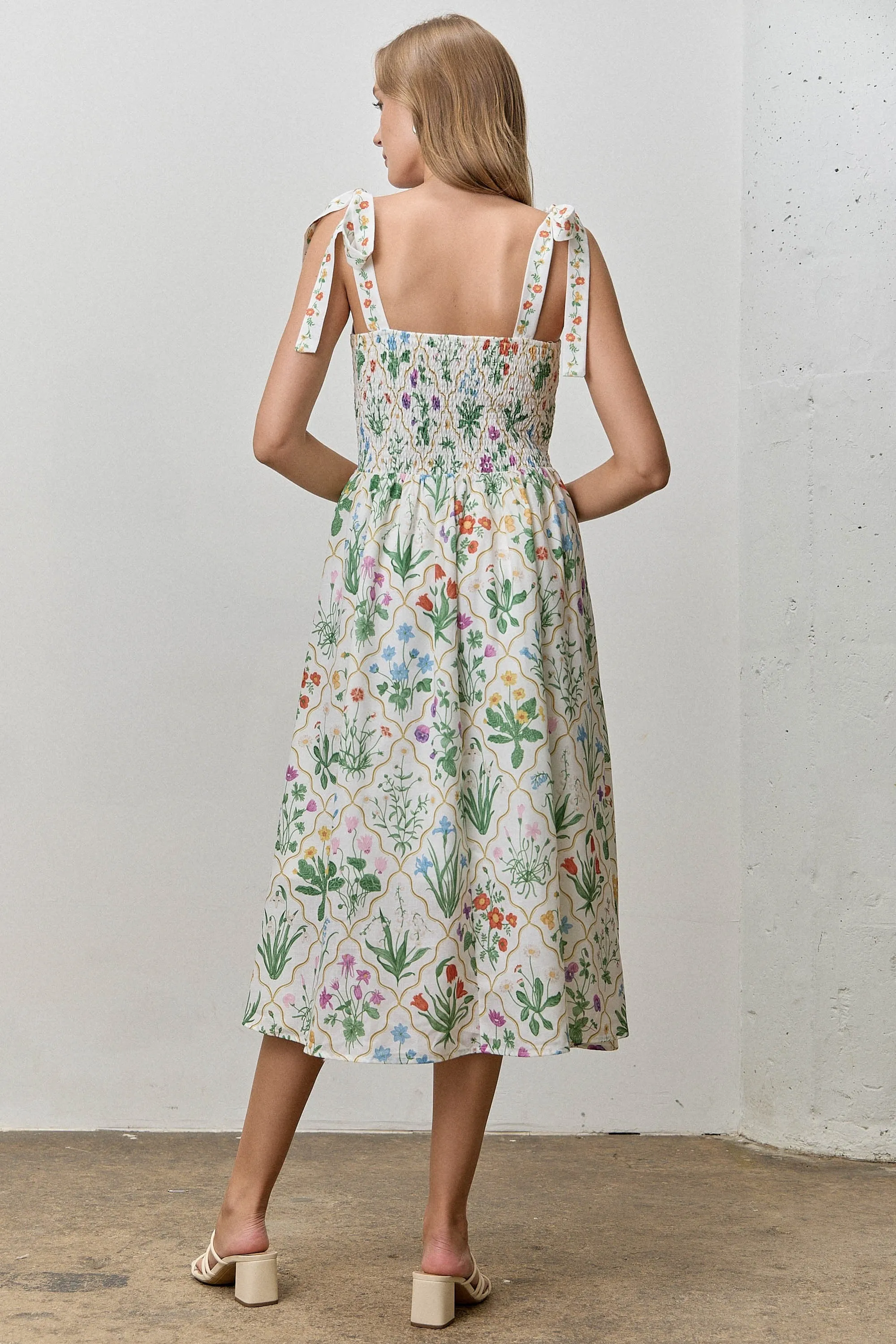 Haven Floral Midi Dress, Ivory Multi sold by North & Main Clothing Company product image thumbnail 4