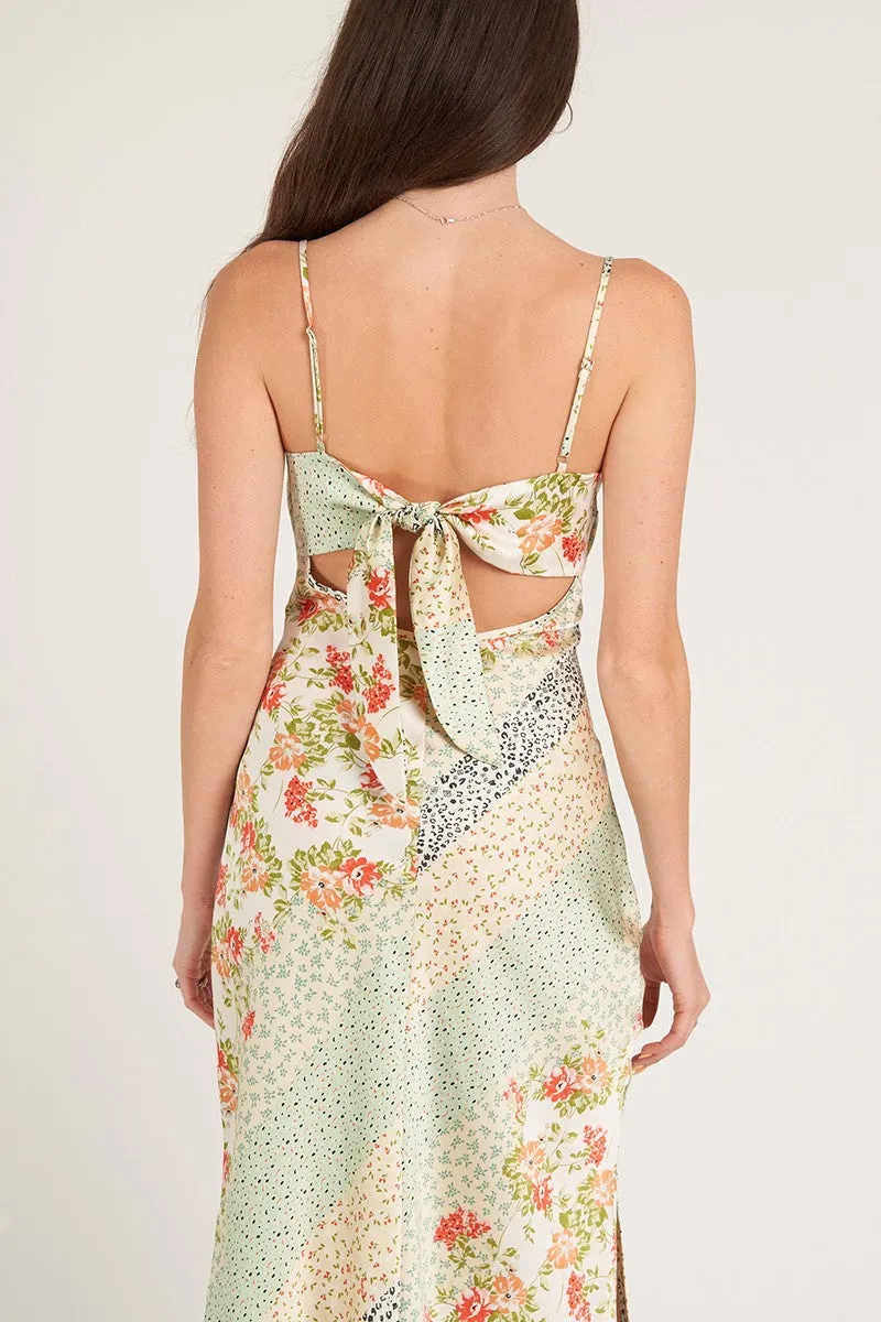 Satin Midi Dress, Ivory Multi sold by North & Main Clothing Company product image thumbnail 4