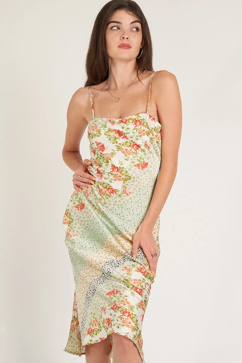 Satin Midi Dress, Ivory Multi sold by North & Main Clothing Company product image thumbnail 2