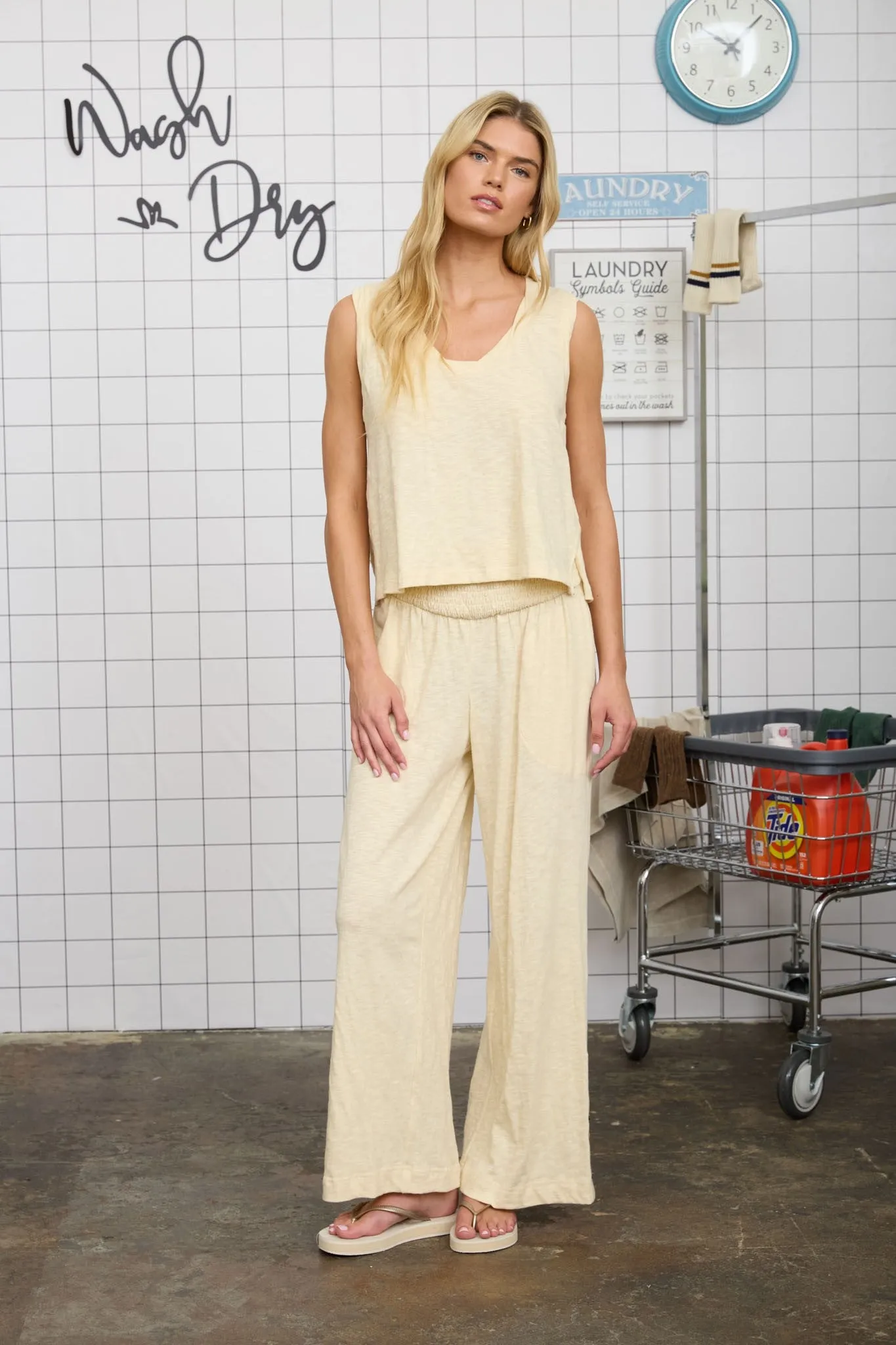 Ellie Sleeveless Knit Top, Butter Yellow sold by North & Main Clothing Company product image thumbnail 2