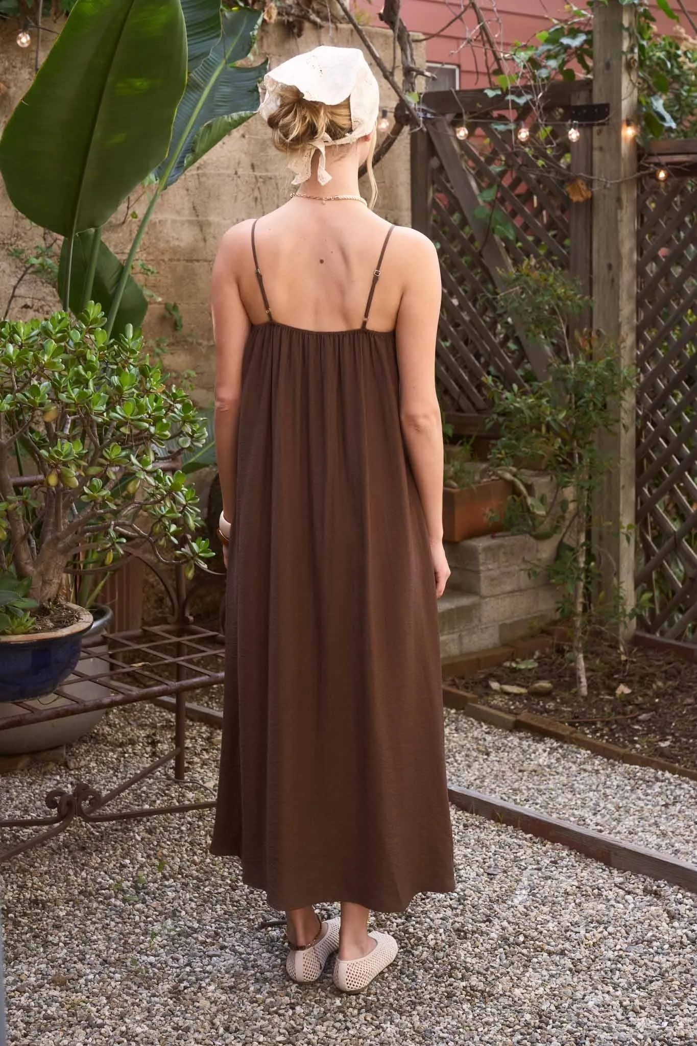 Mel Midi Dress, Brown sold by North & Main Clothing Company product image thumbnail 4