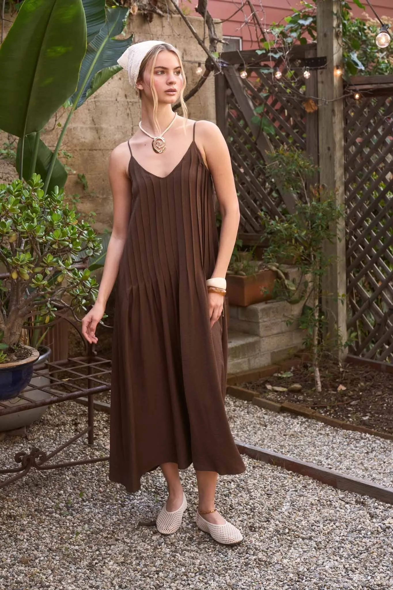 Mel Midi Dress, Brown sold by North & Main Clothing Company product image thumbnail 2