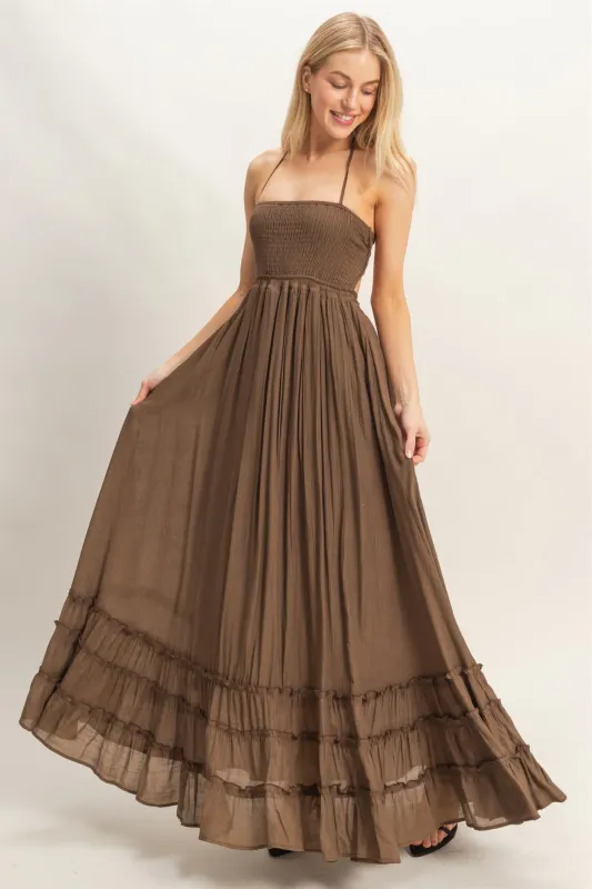 Annie Maxi Dress, Chocolate made by HYFVE