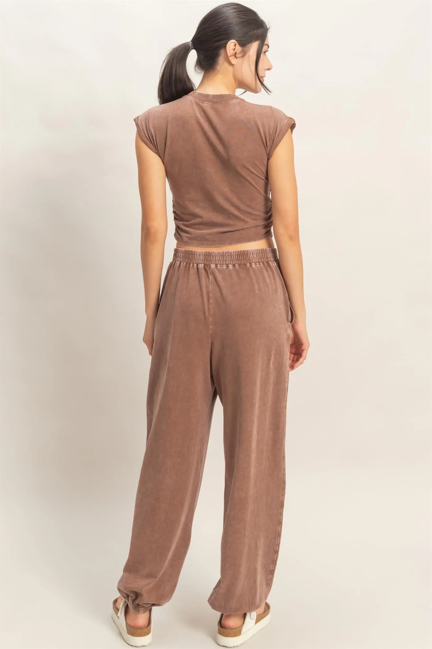 Ellison Crop Top, Chocolate sold by North & Main Clothing Company product image thumbnail 4