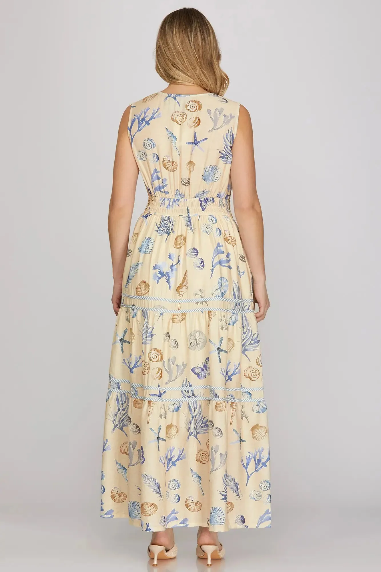 Emilia Tiered Maxi Dress, Cream sold by North & Main Clothing Company product image thumbnail 2