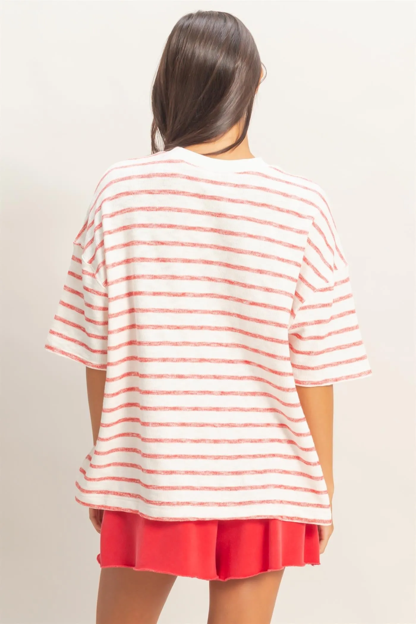 Shannon Striped Knit Top, Red sold by North & Main Clothing Company product image thumbnail 4