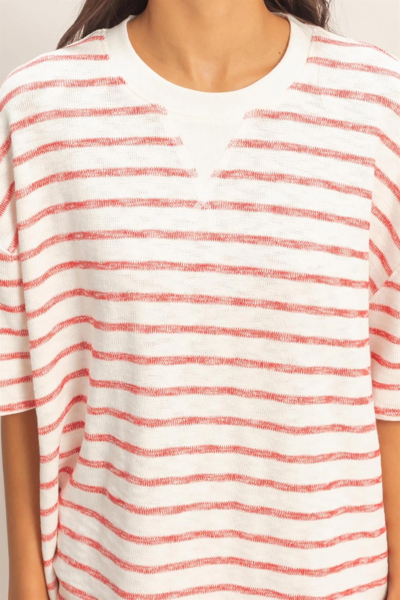 Shannon Striped Knit Top, Red sold by North & Main Clothing Company product image thumbnail 5