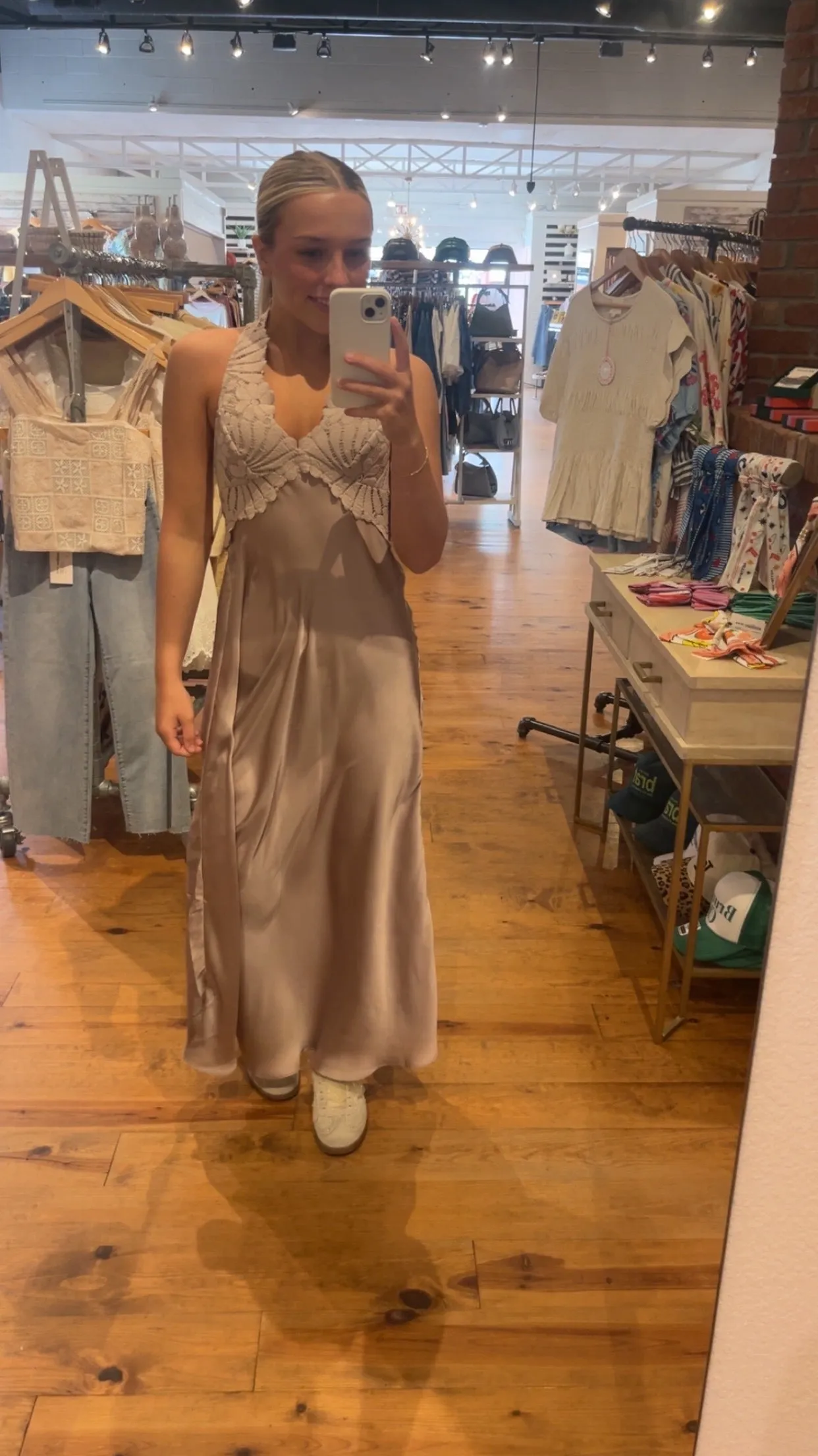 Petal Party Midi Dress, Mushroom | Free People sold by North & Main Clothing Company product image thumbnail 3