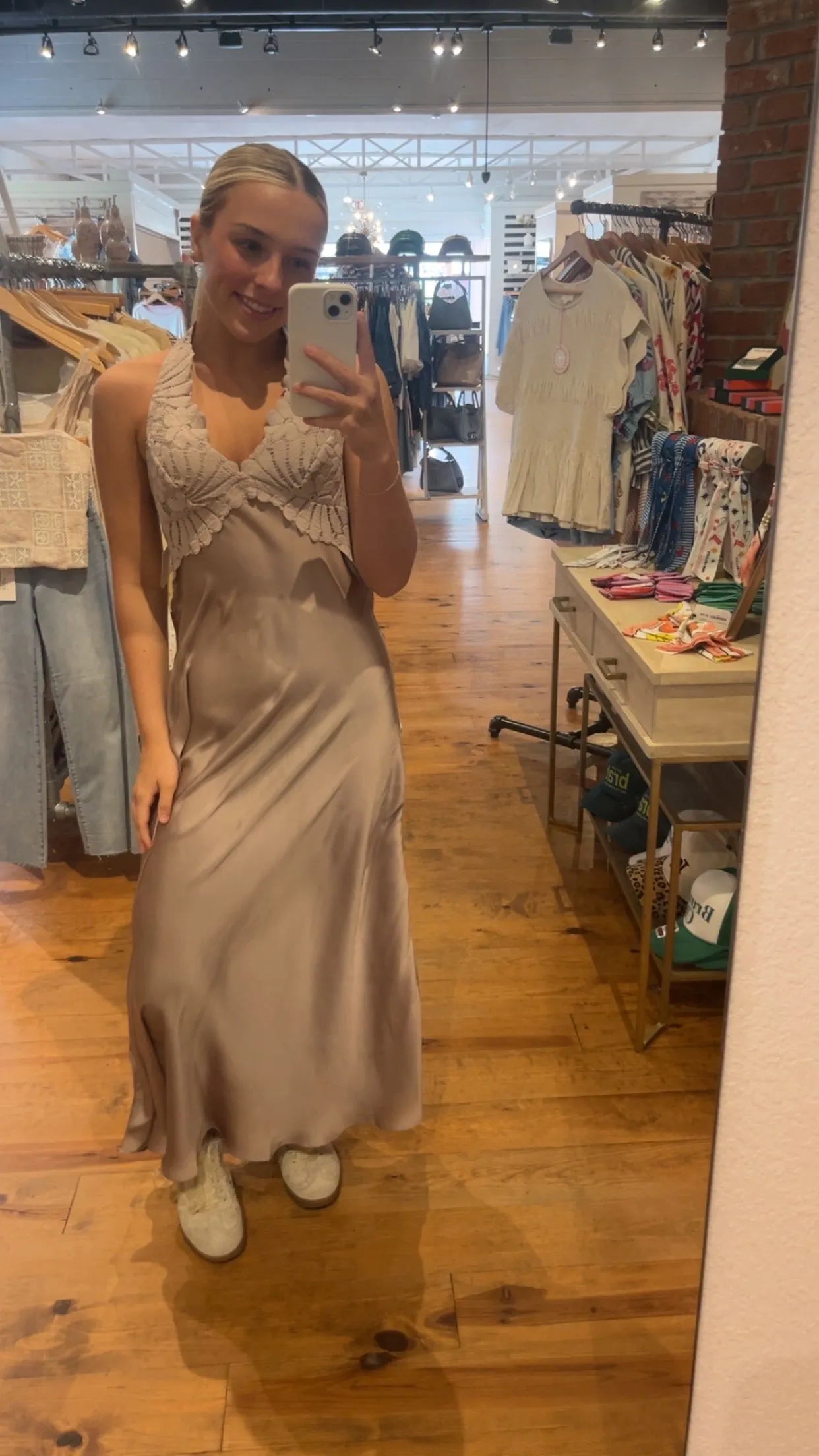Petal Party Midi Dress, Mushroom | Free People sold by North & Main Clothing Company product image thumbnail 2