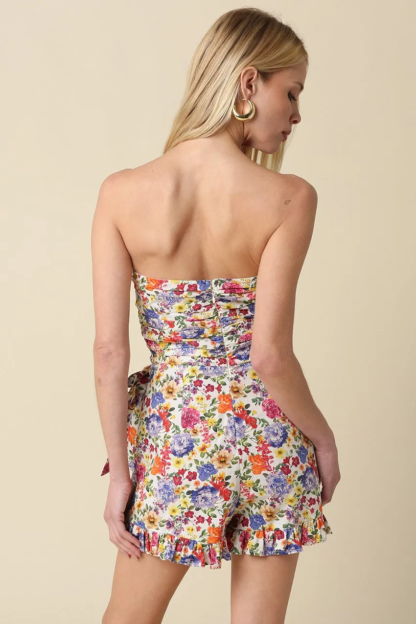 Florence Romper, White Multi Floral sold by North & Main Clothing Company product image thumbnail 5