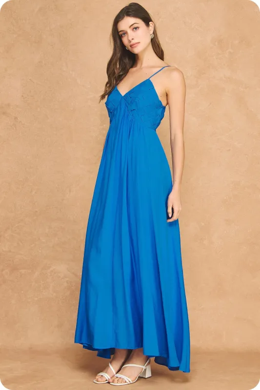 Alice Maxi Dress, Pacific Blue made by Strut & Bolt