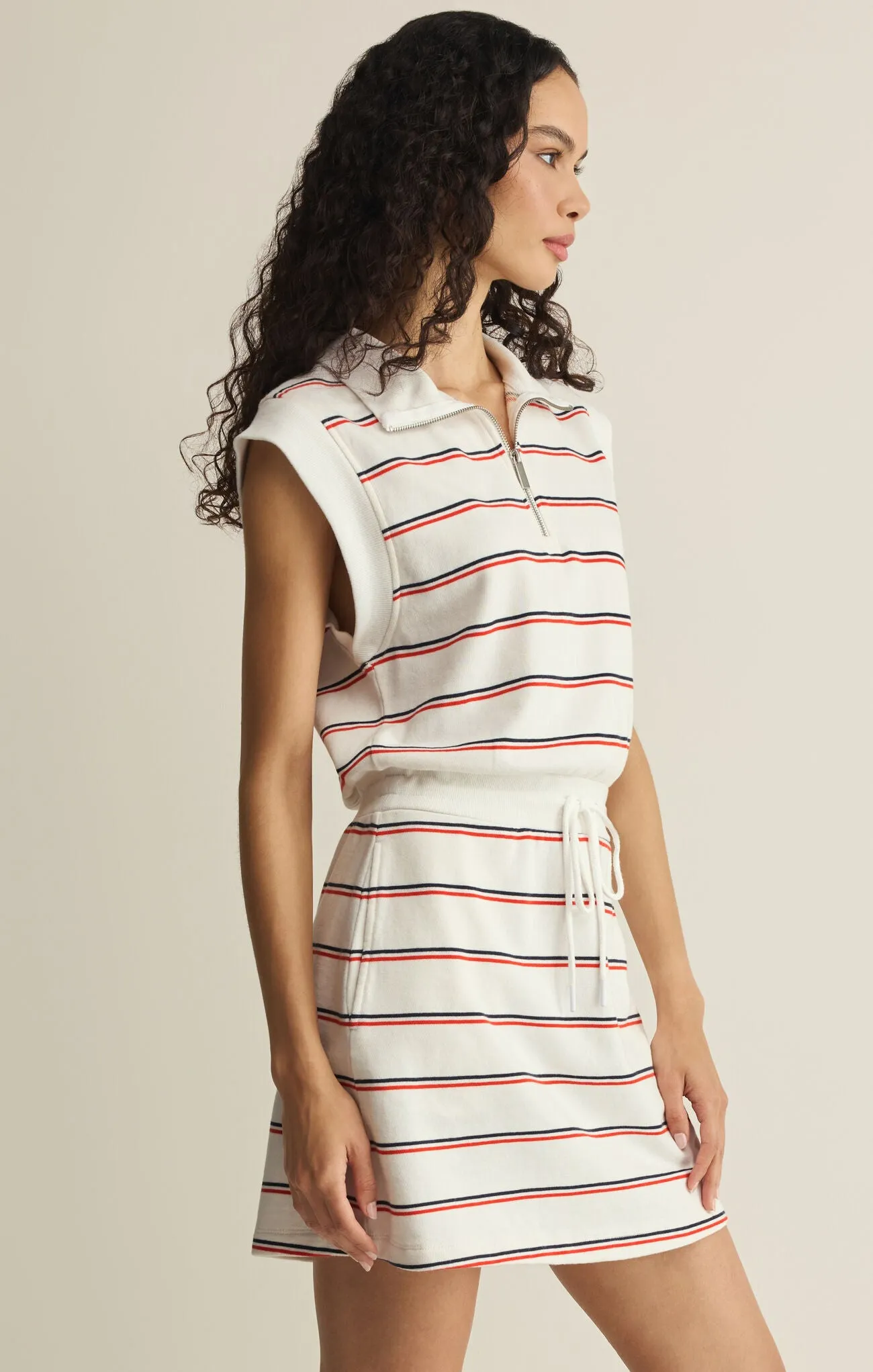 Striped Club Dress, White | Z Supply sold by North & Main Clothing Company product image thumbnail 2