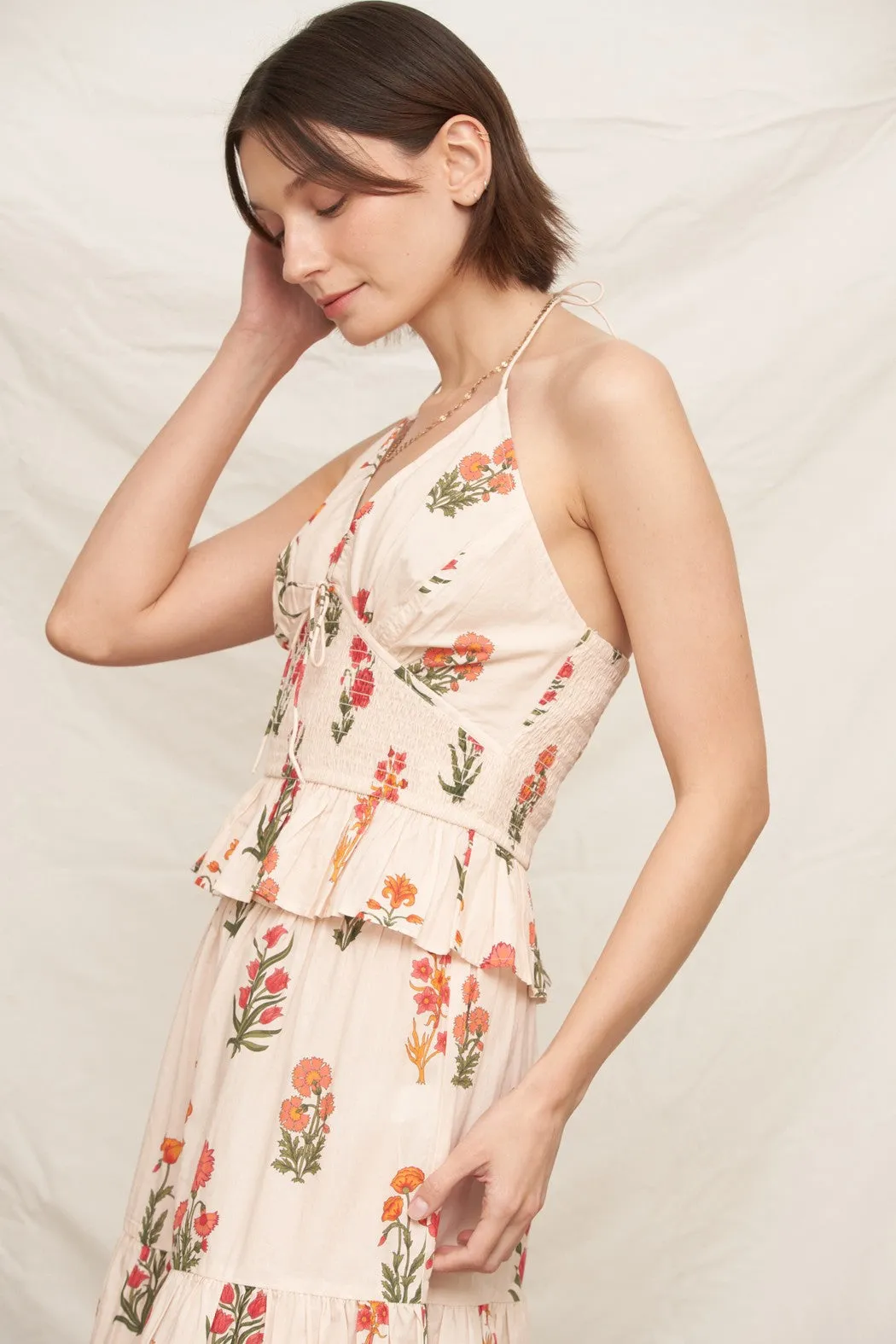 Floral Peplum Top, Ivory Multi sold by North & Main Clothing Company product image thumbnail 5