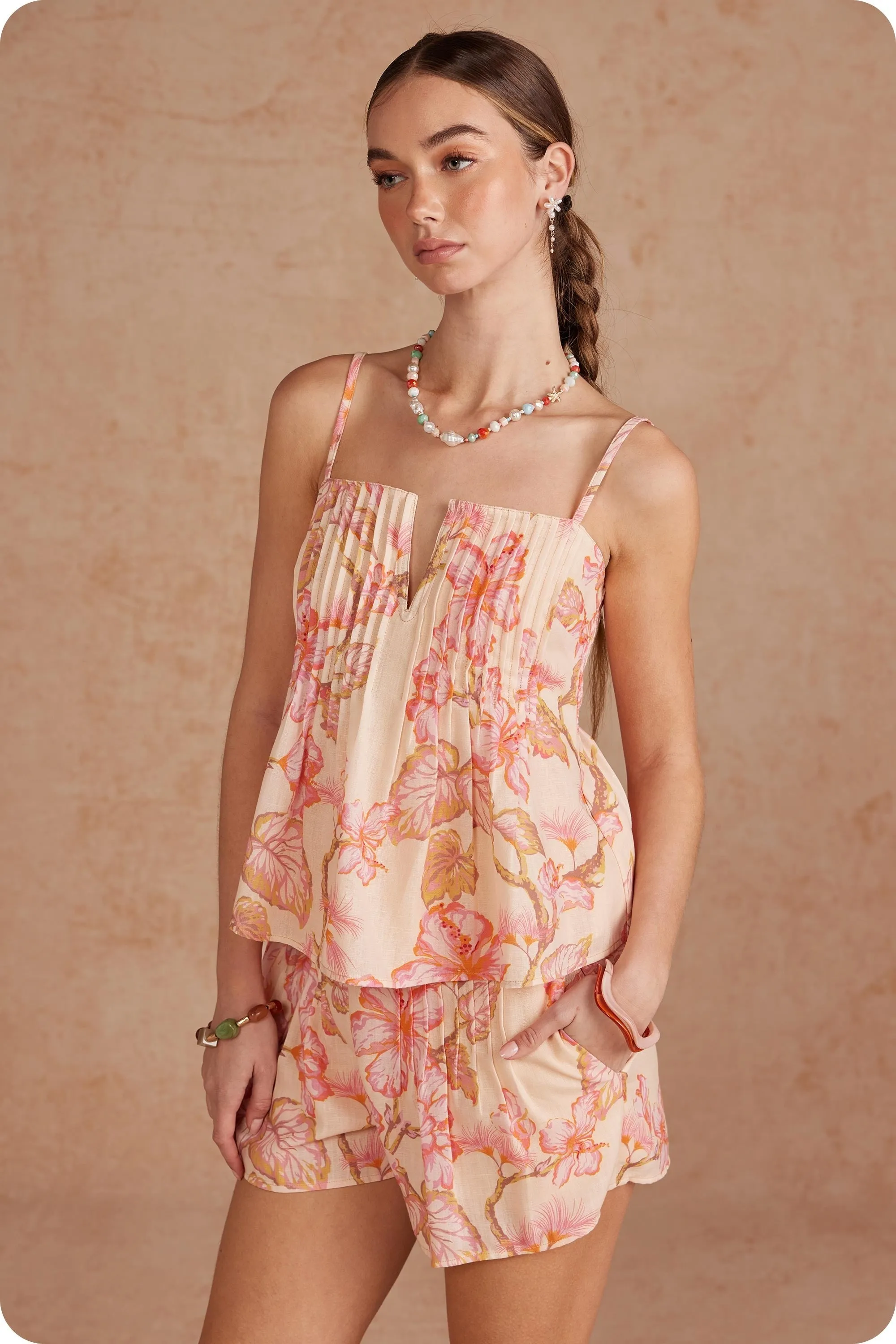 Perri Sleeveless Top, Pink/Cream sold by North & Main Clothing Company product image thumbnail 5