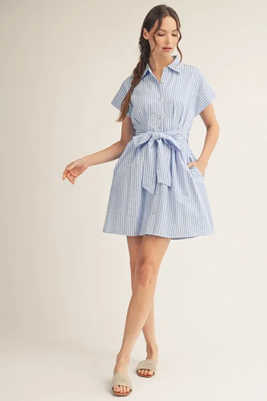 Cadence Mini Dress, Blue made by JODIFL