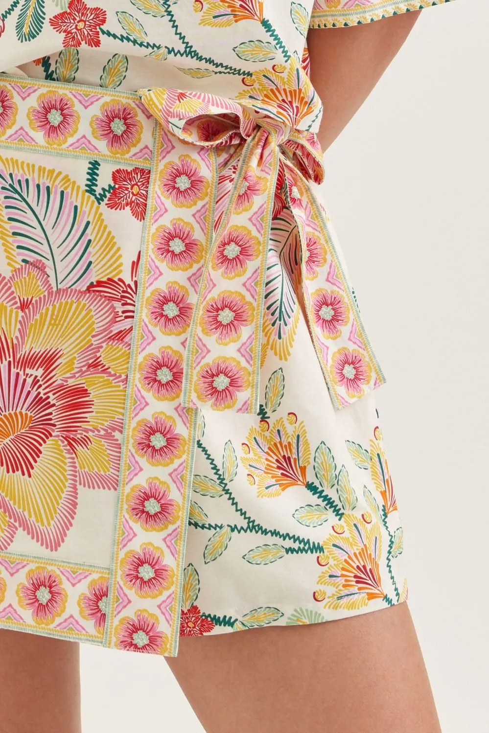 Mallory Floral Wrap Skort, Pink sold by North & Main Clothing Company product image thumbnail 4