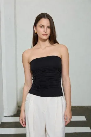 Julia Scrunch Tube Top, Black sold by North & Main Clothing Company product image thumbnail 3
