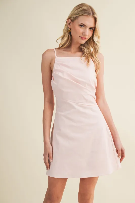 Luciana Mini Dress, Water Pink made by Mustard Seed