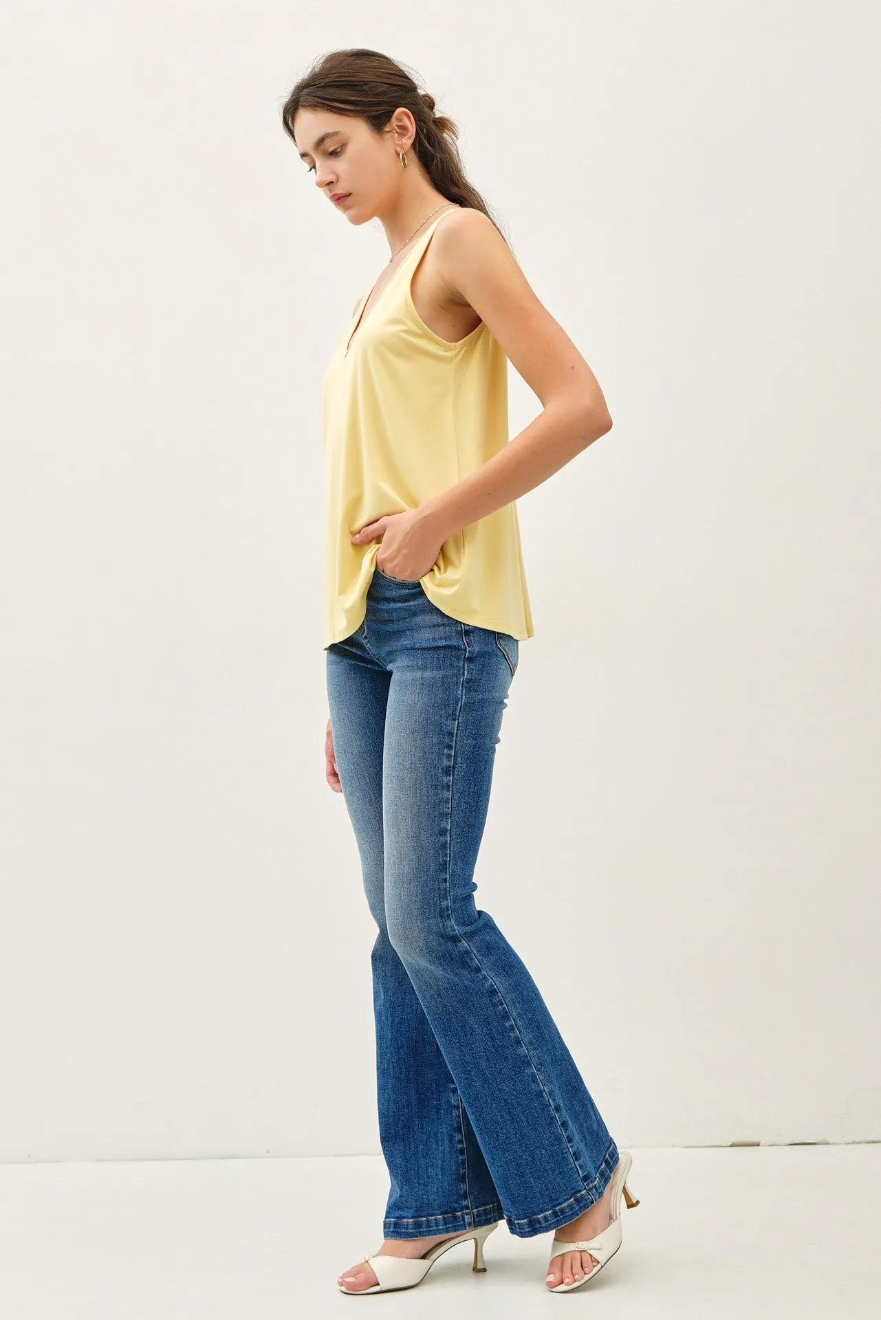Clara Basic Bamboo Tank, Banana Smoothie sold by North & Main Clothing Company product image thumbnail 2