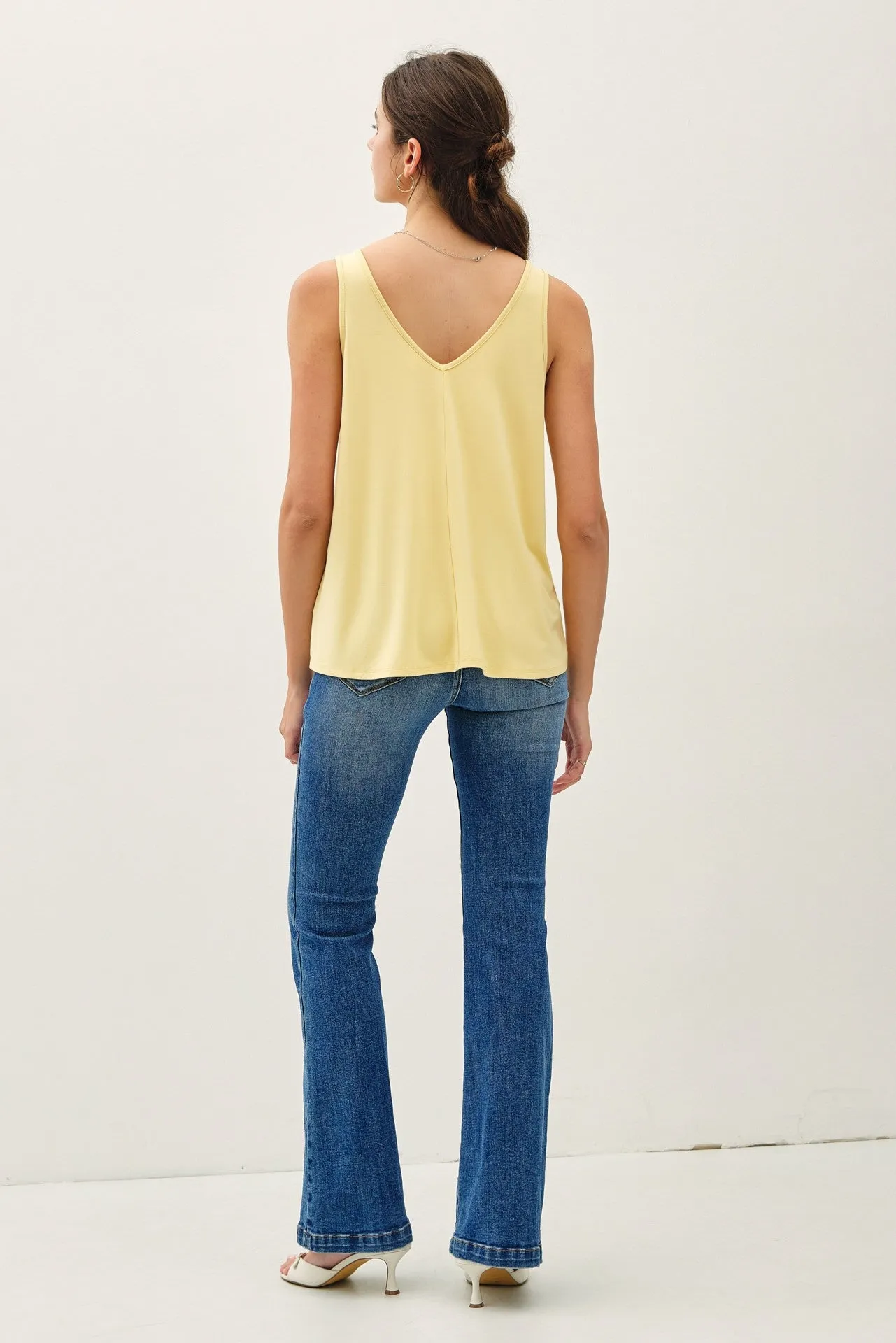 Clara Basic Bamboo Tank, Banana Smoothie sold by North & Main Clothing Company product image thumbnail 3