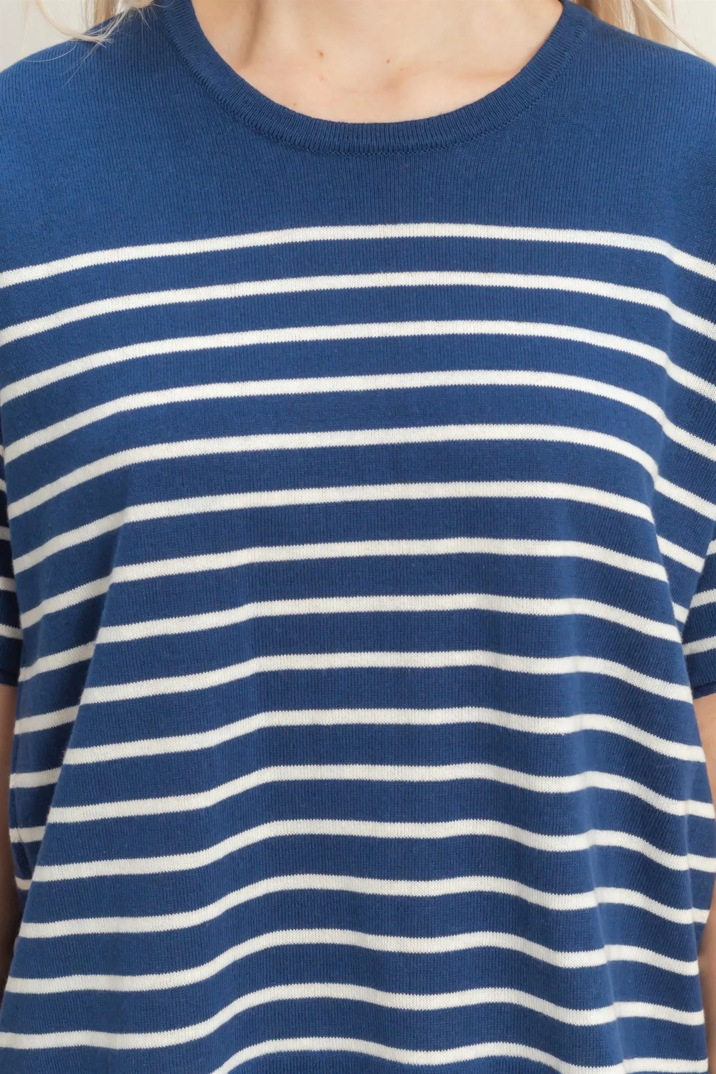 Precilla Striped Knit Top, Navy sold by North & Main Clothing Company product image thumbnail 5