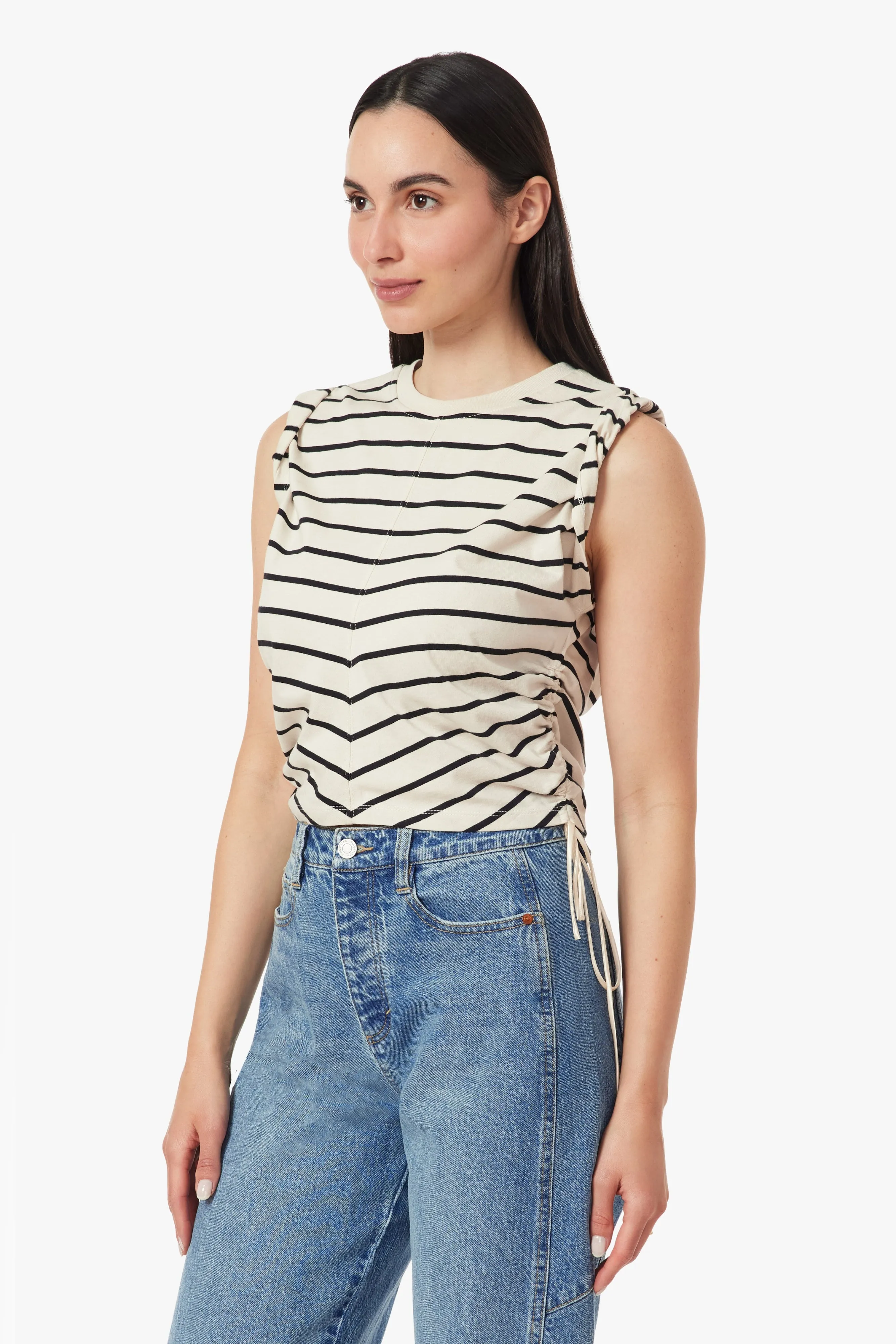 The Luna Top, Ecru Jet Black | Habitual sold by North & Main Clothing Company product image thumbnail 3