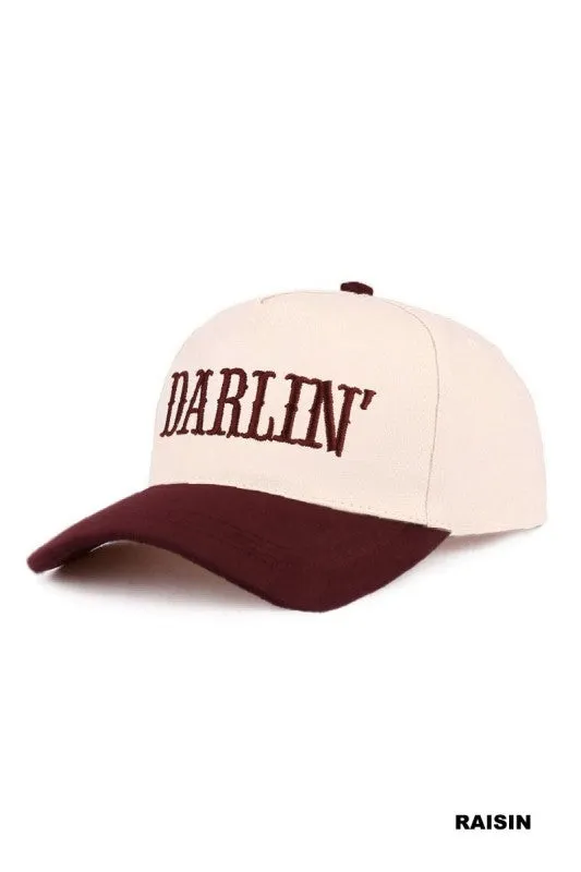 Darlin' Embroidered Two-Toned Cotton Cap, Raisin sold by North & Main Clothing Company product image thumbnail 3