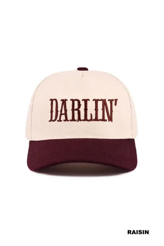Darlin' Embroidered Two-Toned Cotton Cap, Raisin sold by North & Main Clothing Company product image thumbnail 2
