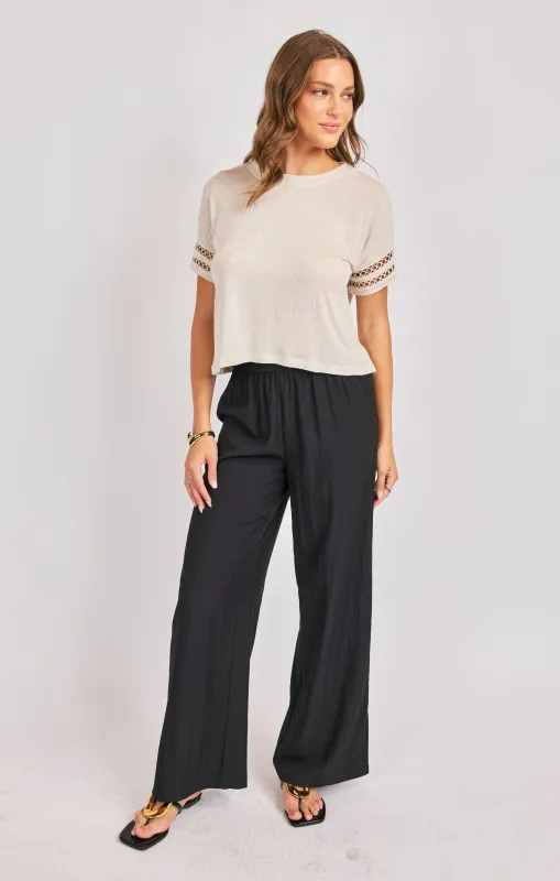Sonora Trim Tee, Oatmeal | Sadie & Sage made by Sadie & Sage