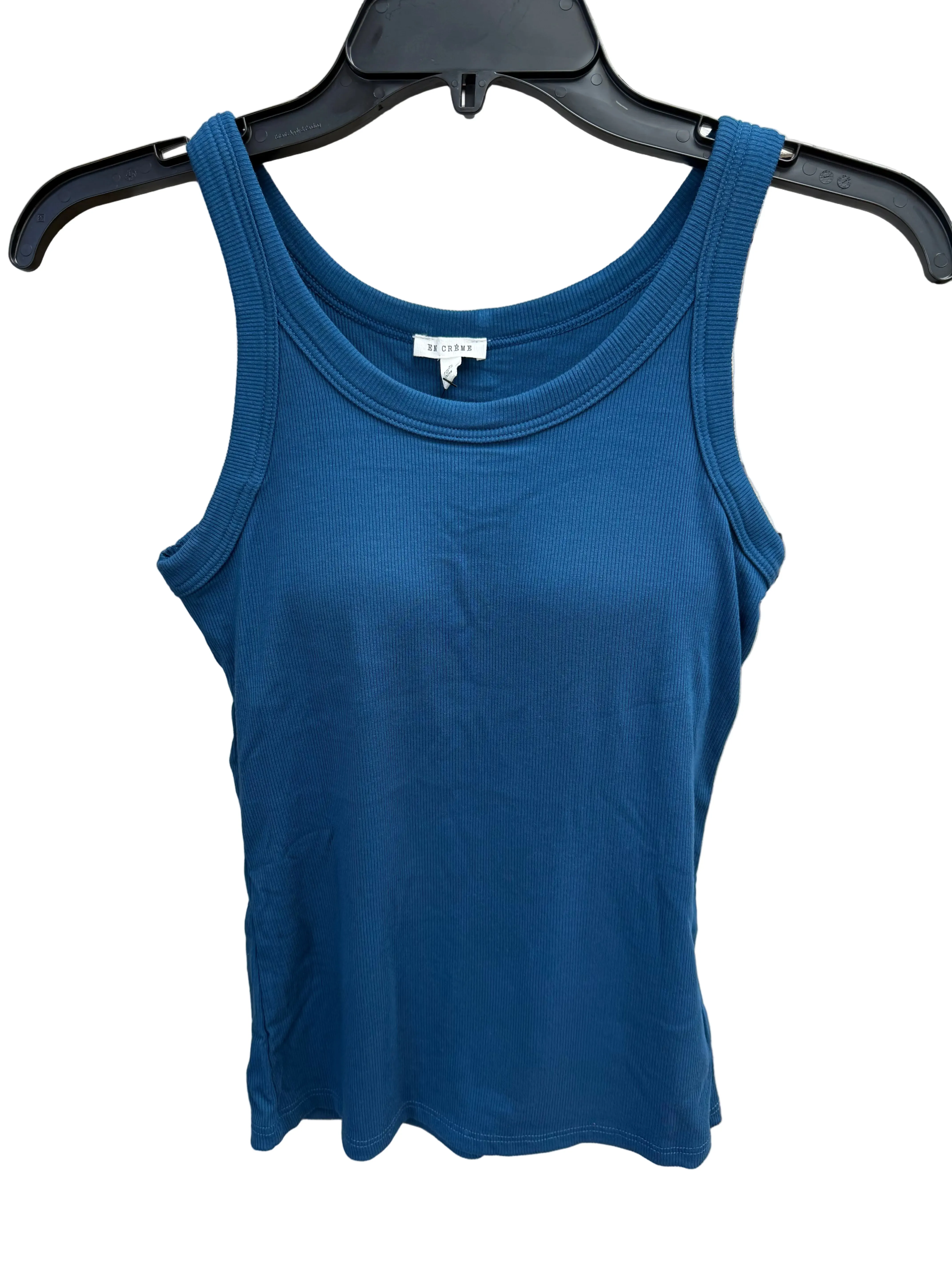 Alani Soft Ribbed Padded Tank, Navy sold by North & Main Clothing Company product image thumbnail 2