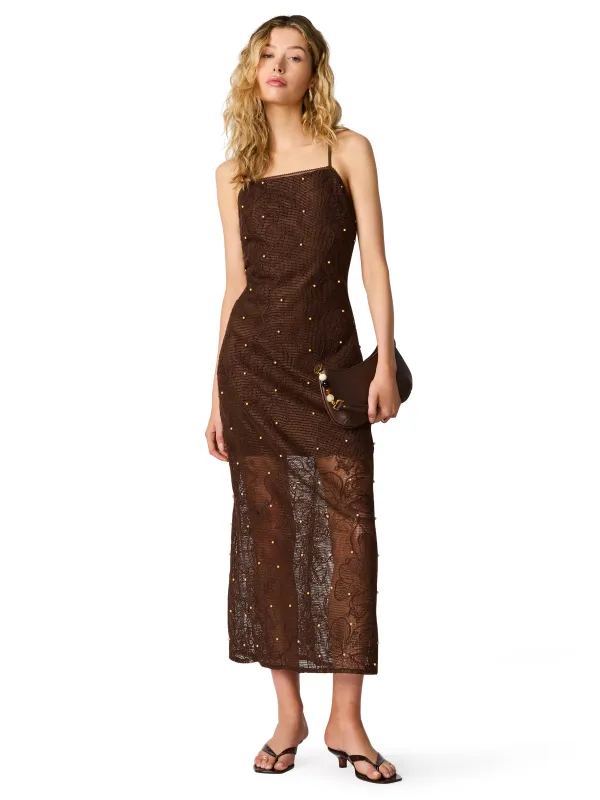 Maureene Maxi Dress, Chicory Coffee | Steve Madden made by North & Main Clothing Company