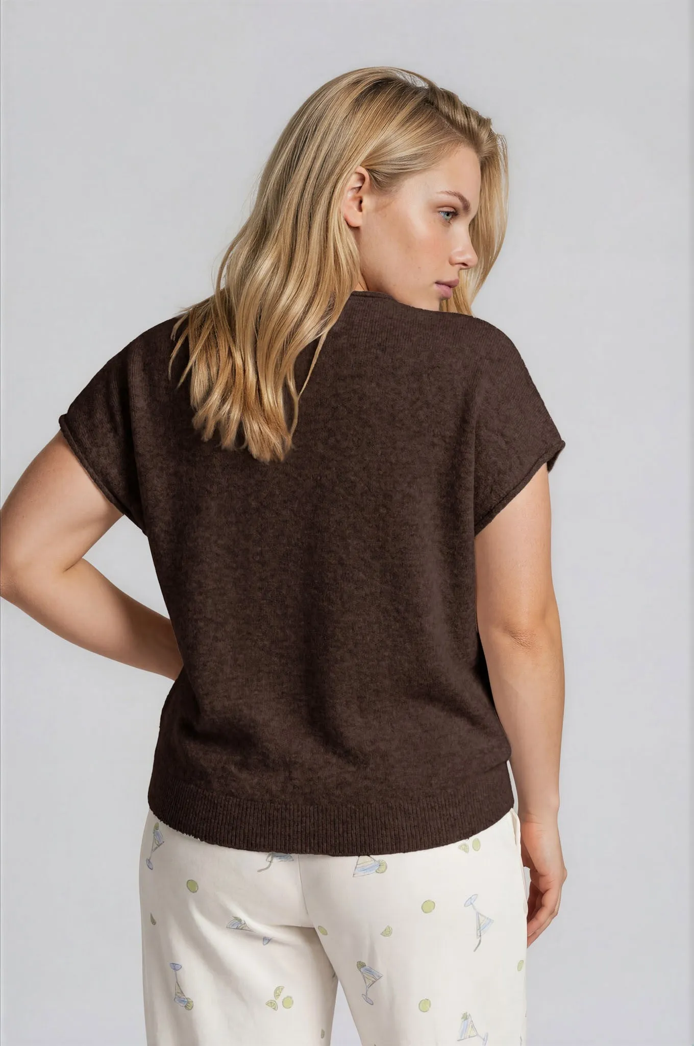 Emerie Button Down Top, Chocolate Brown | Plus Size sold by North & Main Clothing Company product image thumbnail 3