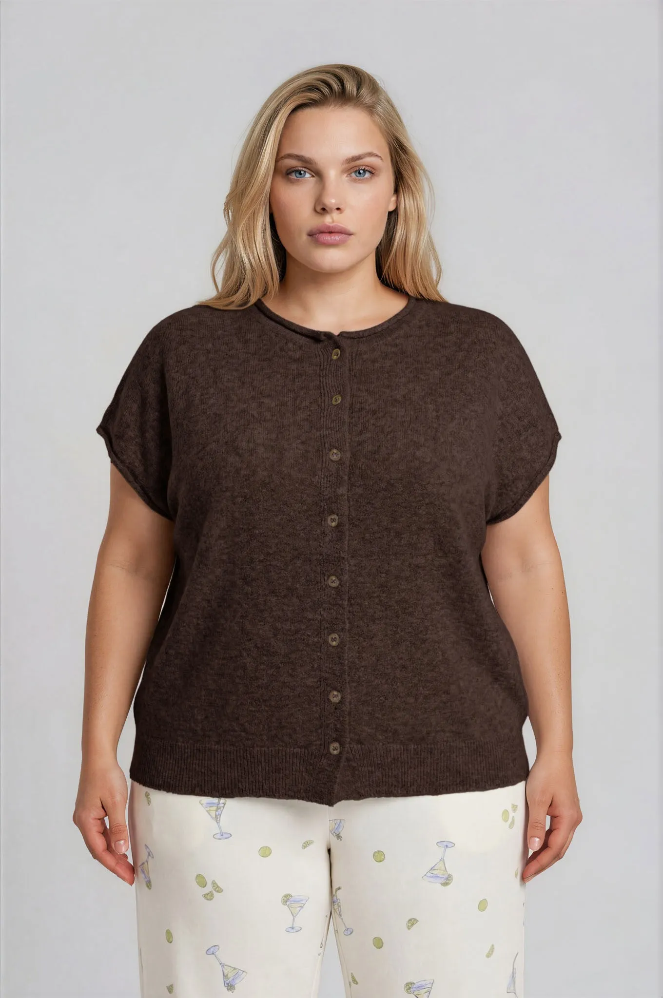 Emerie Button Down Top, Chocolate Brown | Plus Size sold by North & Main Clothing Company product image thumbnail 4