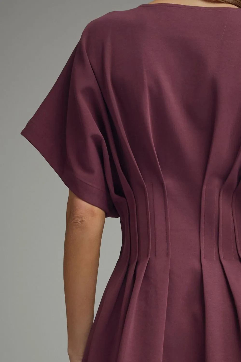 Ember Pleated Mini Dress, Plum sold by North & Main Clothing Company product image thumbnail 5
