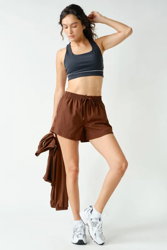 Nora Active Shorts, Cocoa made by Mono B