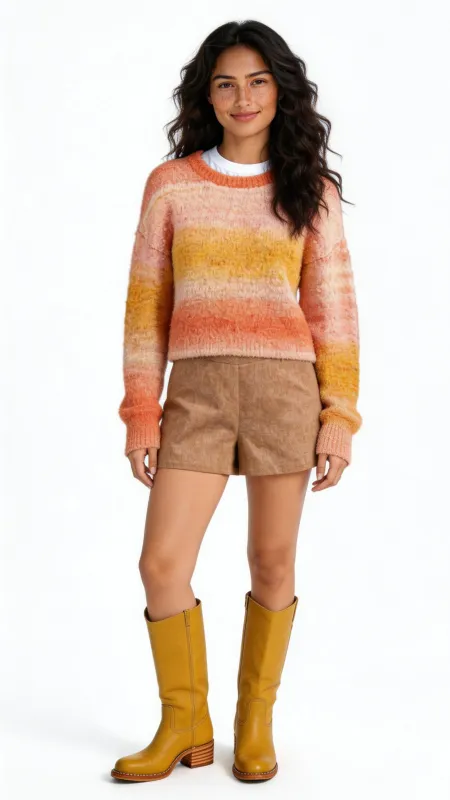 Dawn Fade Sweater, Pink Multi | Sadie & Sage made by Sadie & Sage