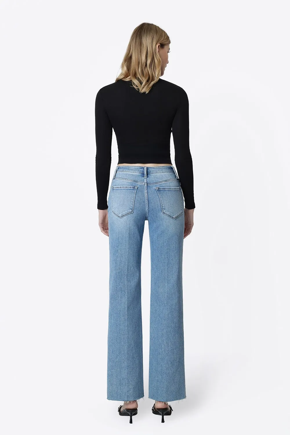 Beckett High Rise Slim Wide Jeans, Gain sold by North & Main Clothing Company product image thumbnail 3