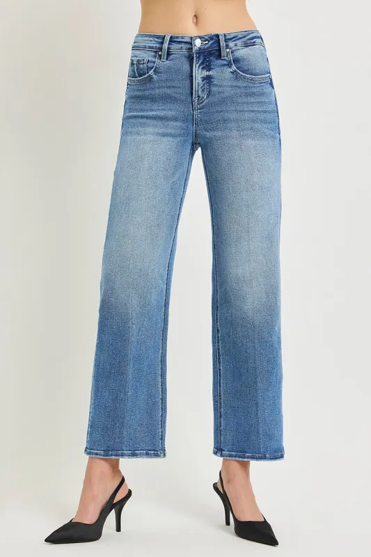 Ayleen Tummy Control Straight Leg Jeans, Medium made by Risen