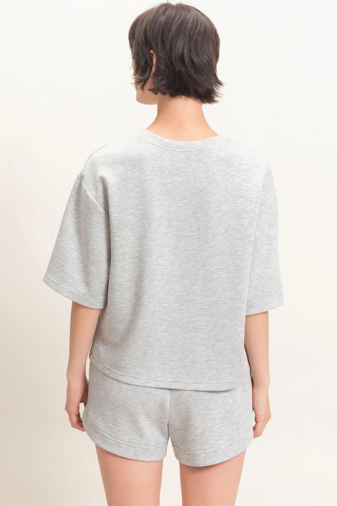 Jaylee Loose Fit Crew, Heather Grey sold by North & Main Clothing Company product image thumbnail 3
