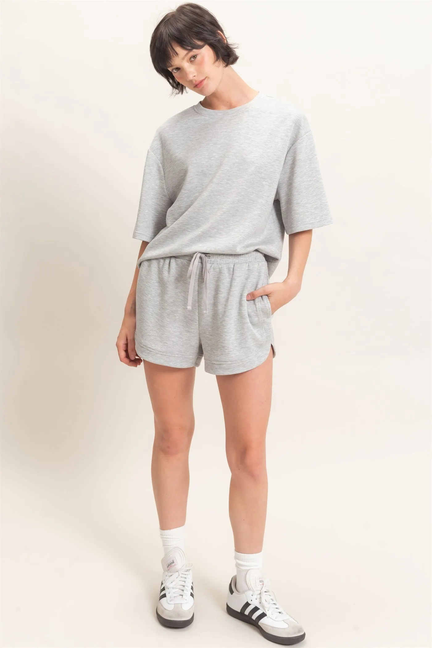 Jaylee Loose Fit Crew, Heather Grey sold by North & Main Clothing Company product image thumbnail 2