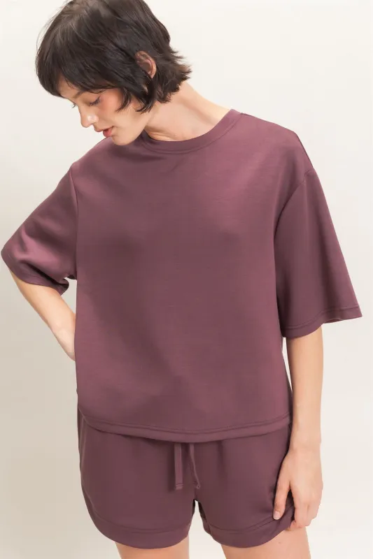 Jaylee Loose Fit Crew, Cocoa made by HYFVE