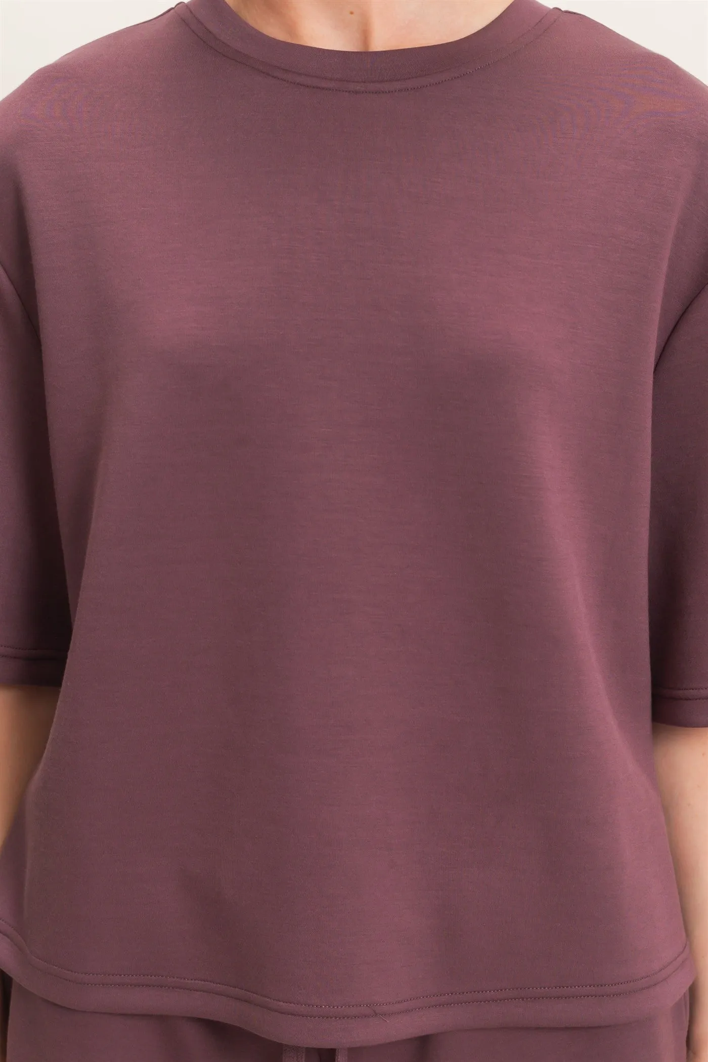 Jaylee Loose Fit Crew, Cocoa sold by North & Main Clothing Company product image thumbnail 5