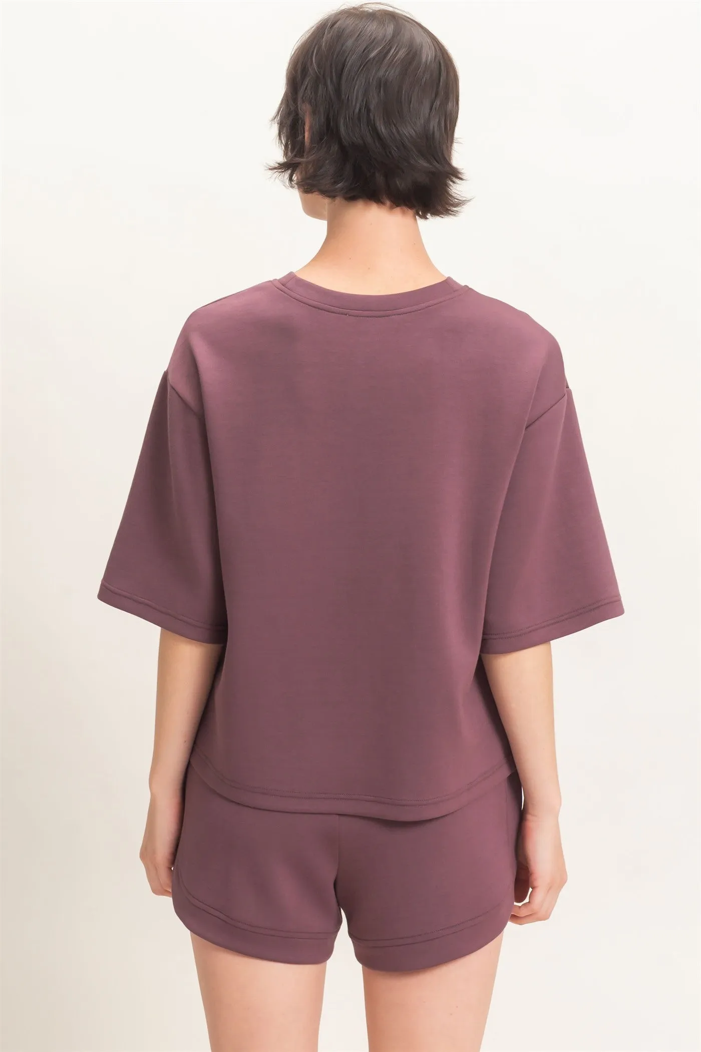 Jaylee Loose Fit Crew, Cocoa sold by North & Main Clothing Company product image thumbnail 3