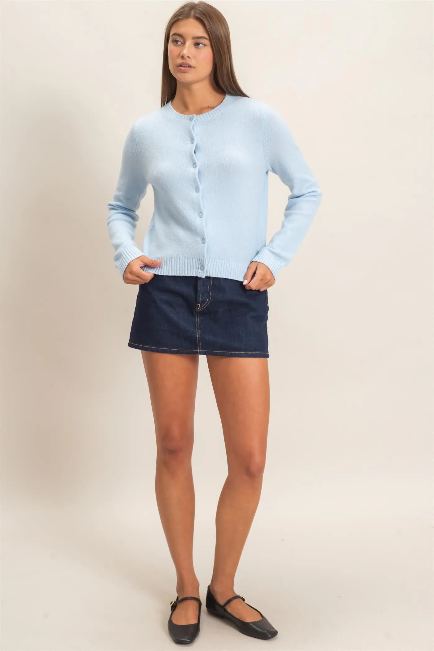 Kamari Long Sleeve Cardigan, Ice Blue sold by North & Main Clothing Company product image thumbnail 4