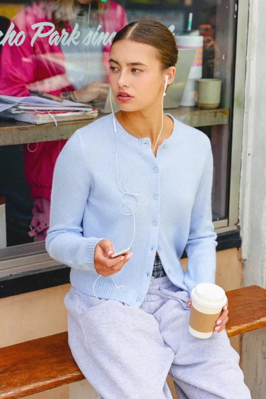 Kamari Long Sleeve Cardigan, Ice Blue made by HYFVE