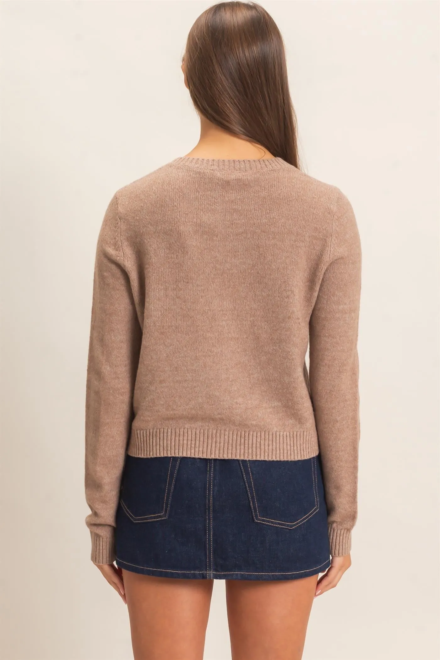 Kamari Long Sleeve Cardigan, Dark Taupe sold by North & Main Clothing Company product image thumbnail 4